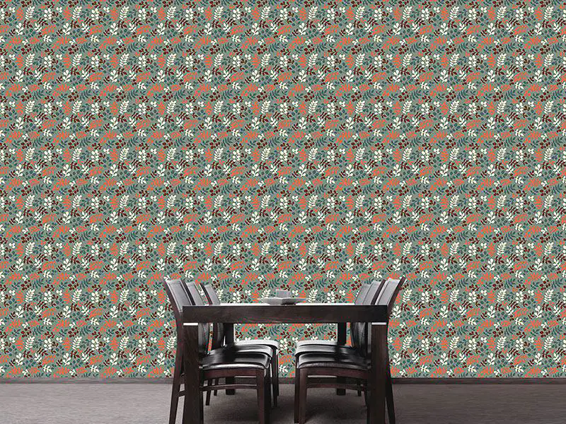 Wall Mural Pattern Wallpaper Sweet Leaf Boheme