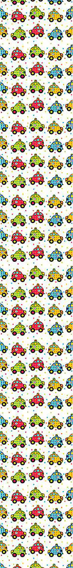 Wall Mural Pattern Wallpaper Rescue Car With Heart