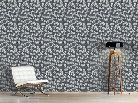 Wall Mural Pattern Wallpaper Ink Leaves