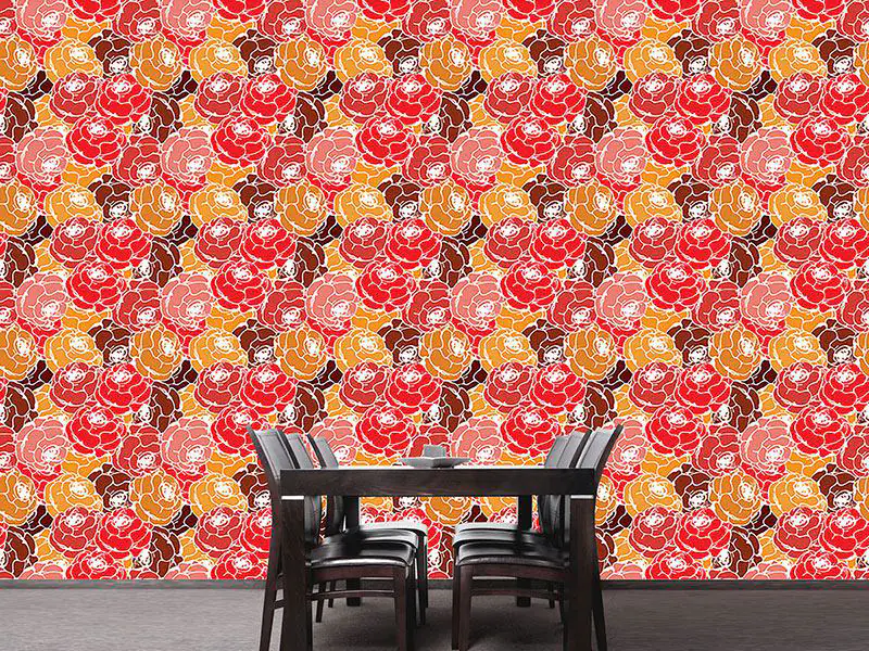 Wall Mural Pattern Wallpaper Rose Soaps