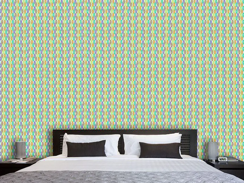 Wall Mural Pattern Wallpaper Leaves In Navaho Forest