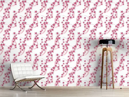 Wall Mural Pattern Wallpaper Frangipani Blossoms
