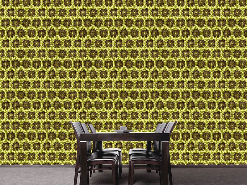 Wall Mural Pattern Wallpaper Overripe Sunflowers