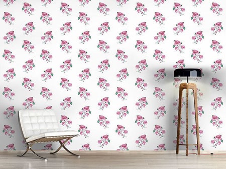 Wall Mural Pattern Wallpaper English Tea Roses
