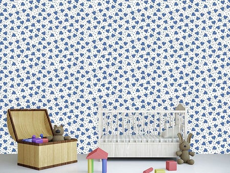 Wall Mural Pattern Wallpaper Dotted Hearts