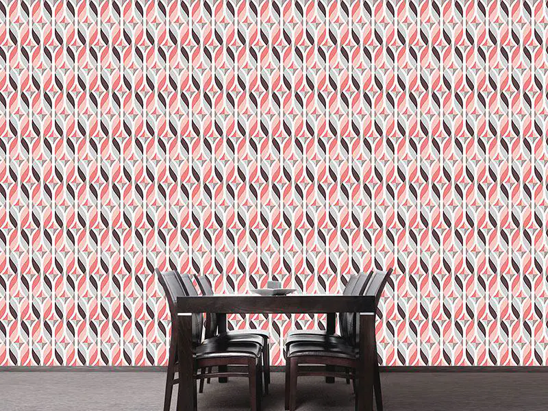 Wall Mural Pattern Wallpaper Wavy Ribbons