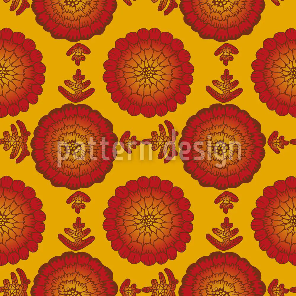 Designmuster Tapete Marigold Blumen