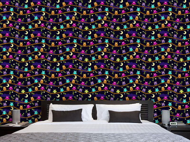 Wall Mural Pattern Wallpaper A Night At The Owl Hotel