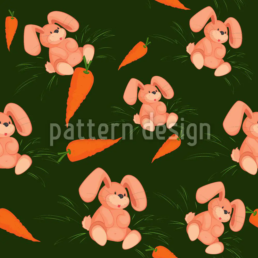 Wall Mural Pattern Wallpaper My Bunny Loves Carrots