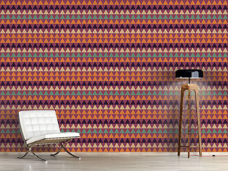 Wall Mural Pattern Wallpaper Triangle And Stripe
