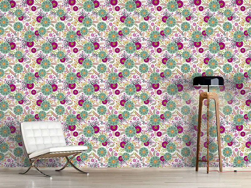 Wall Mural Pattern Wallpaper Floral Illusion