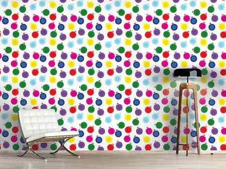 Wall Mural Pattern Wallpaper Fun With Baubles