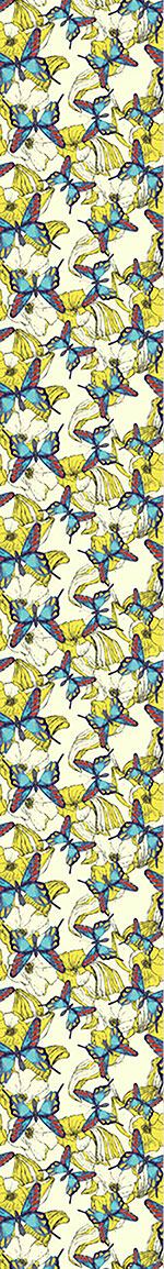 Designmuster Tapete Blumenmeer Und Schmetterling