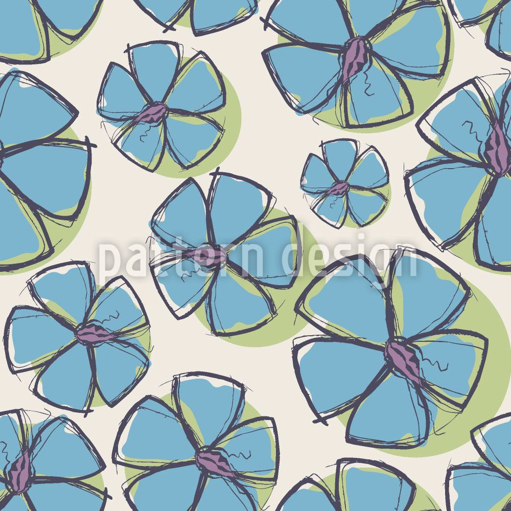 Wall Mural Pattern Wallpaper Emily Draws Forget Me Nots