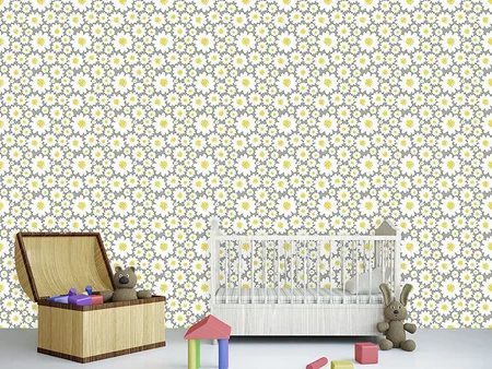Wall Mural Pattern Wallpaper These Daisies