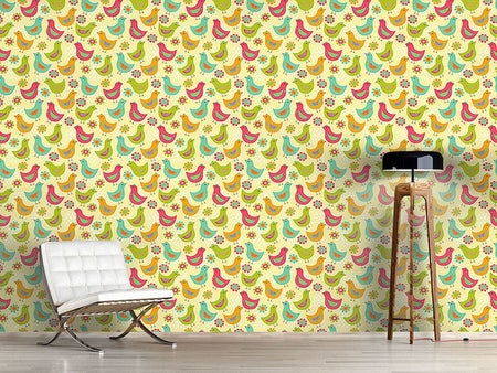 Wall Mural Pattern Wallpaper The Happy Chicken