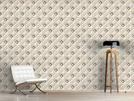 Wall Mural Pattern Wallpaper Diamond Inlays
