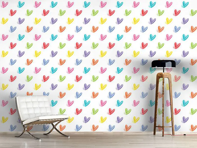 Wall Mural Pattern Wallpaper Fading Hearts