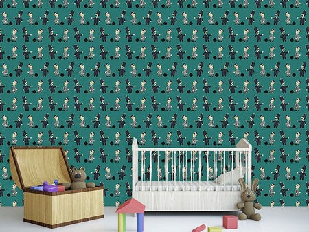 Wall Mural Pattern Wallpaper The Policeman And His Convict