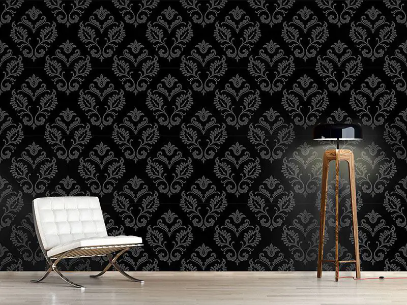 Wall Mural Pattern Wallpaper Aramis Black