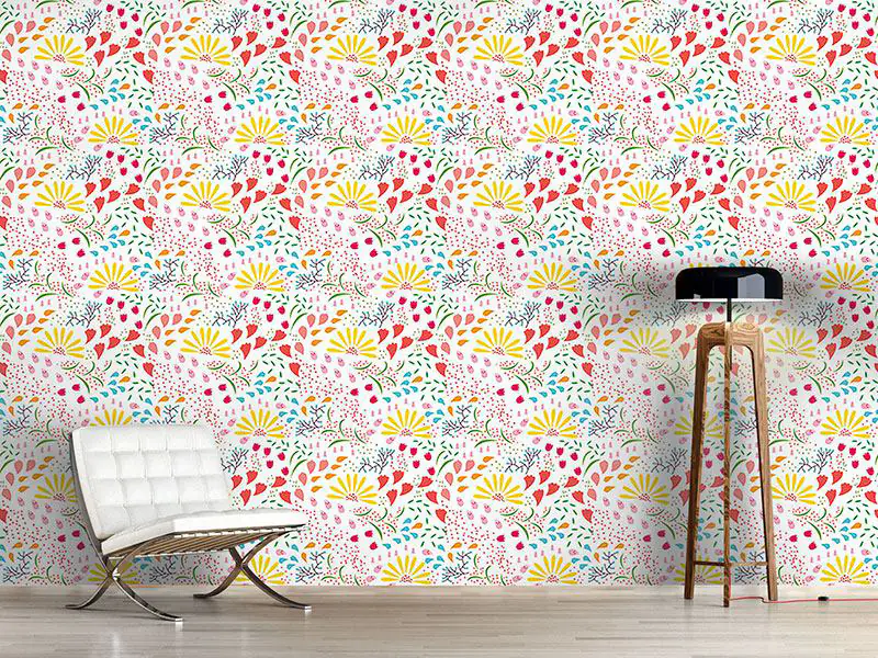 Wall Mural Pattern Wallpaper Enchanting Bloom