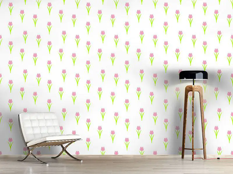 Wall Mural Pattern Wallpaper Tulip Solitaire