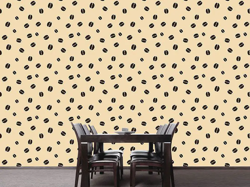 Wall Mural Pattern Wallpaper Coffee Beans