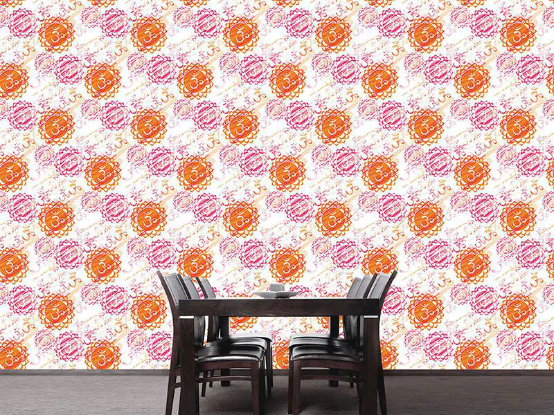 Wall Mural Pattern Wallpaper Om Colorful