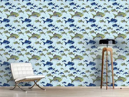 Wall Mural Pattern Wallpaper The North Sea Fish