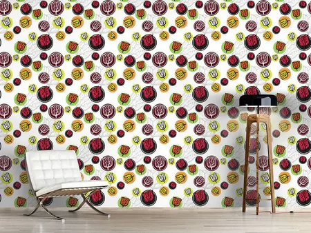 Wall Mural Pattern Wallpaper Tulip Stickers