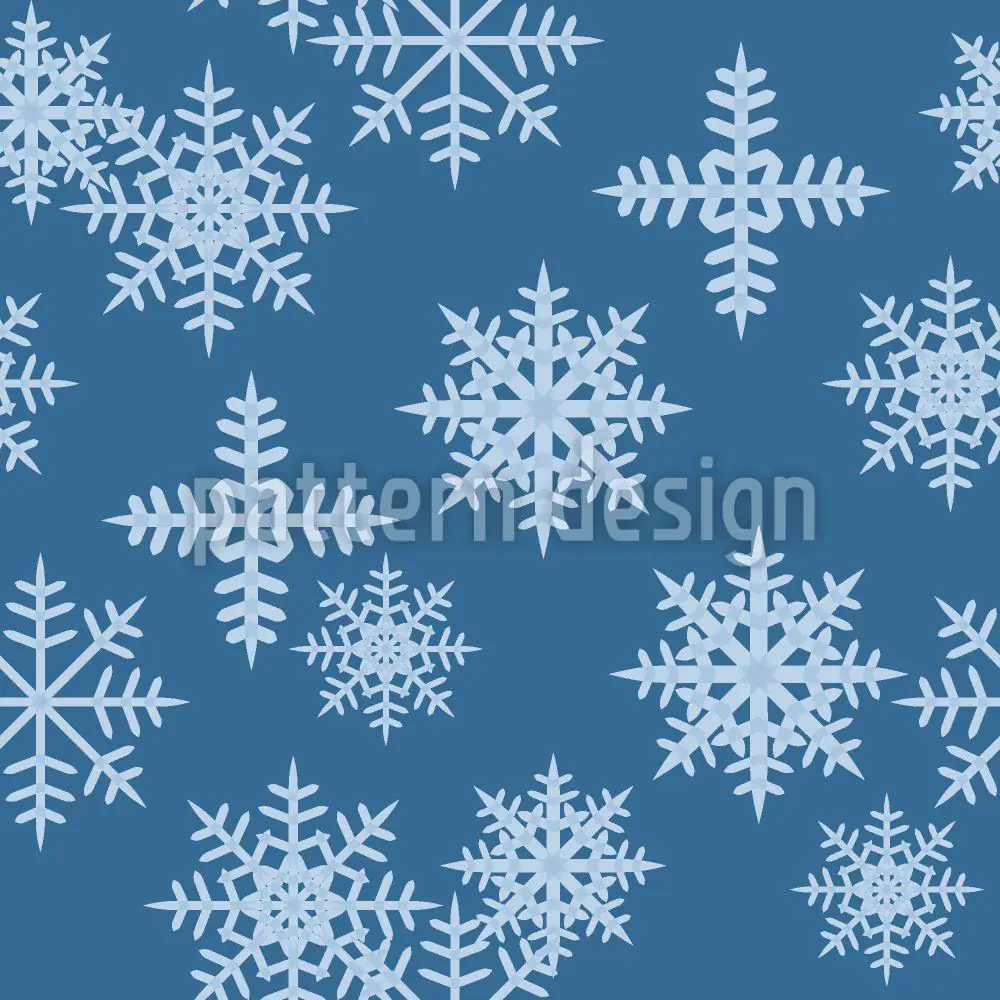 Wall Mural Pattern Wallpaper Ice Crystals Blue