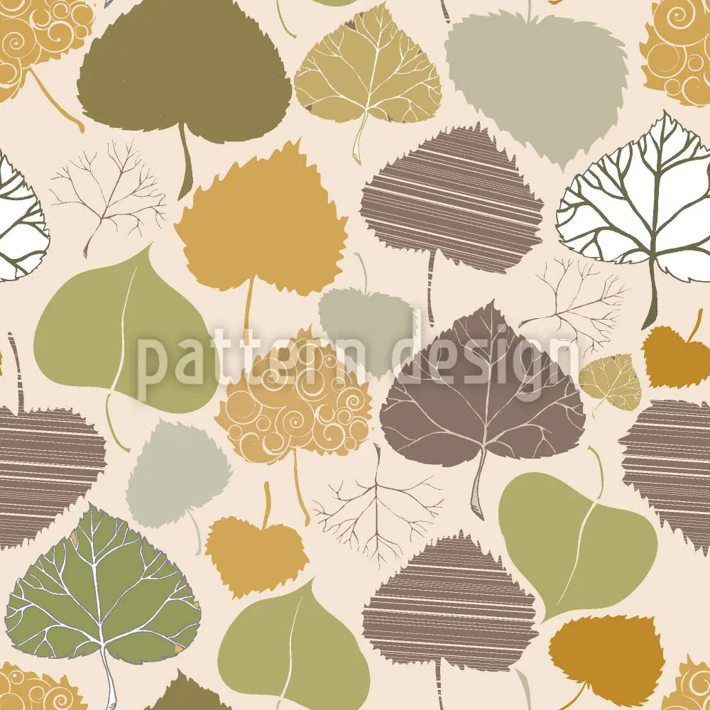 Wall Mural Pattern Wallpaper Leaf World In Autumn