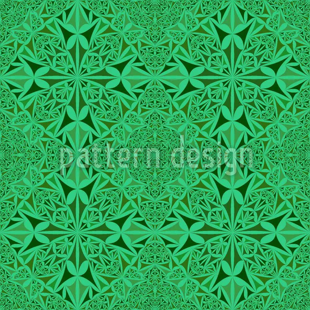Wall Mural Pattern Wallpaper Emerald Kaleidoscope