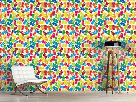 Wall Mural Pattern Wallpaper We Play Dominoes