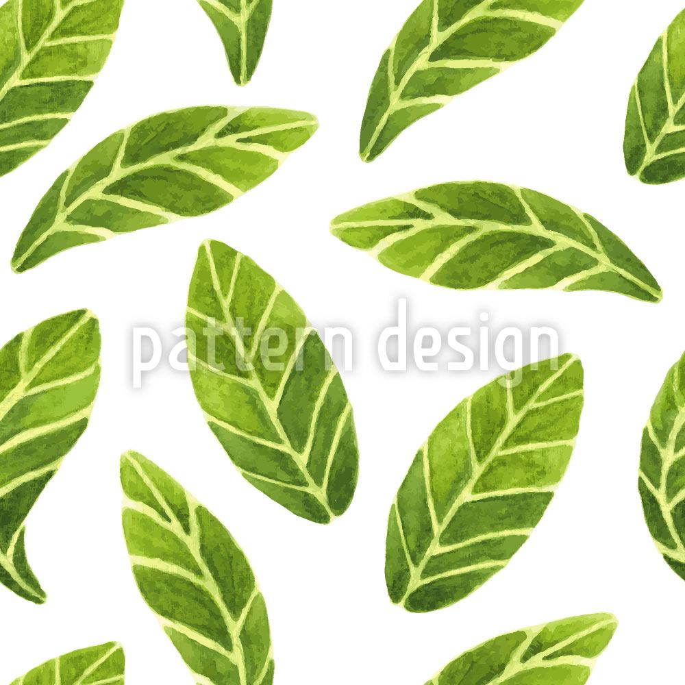 Designmuster Tapete Aquarell Blätter