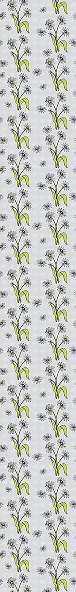 Wall Mural Pattern Wallpaper Daisy Flowers Grey
