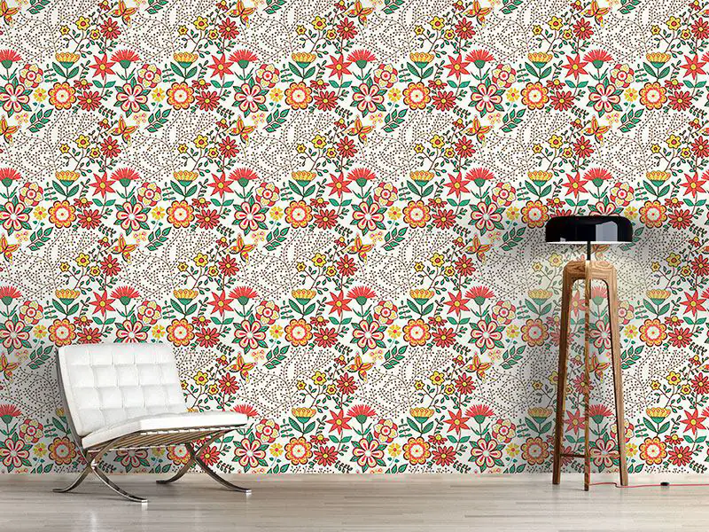 Wall Mural Pattern Wallpaper Flower Garden