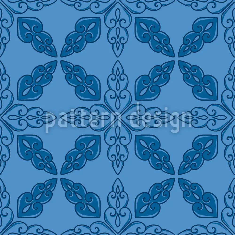 Wall Mural Pattern Wallpaper Moroccan Blue