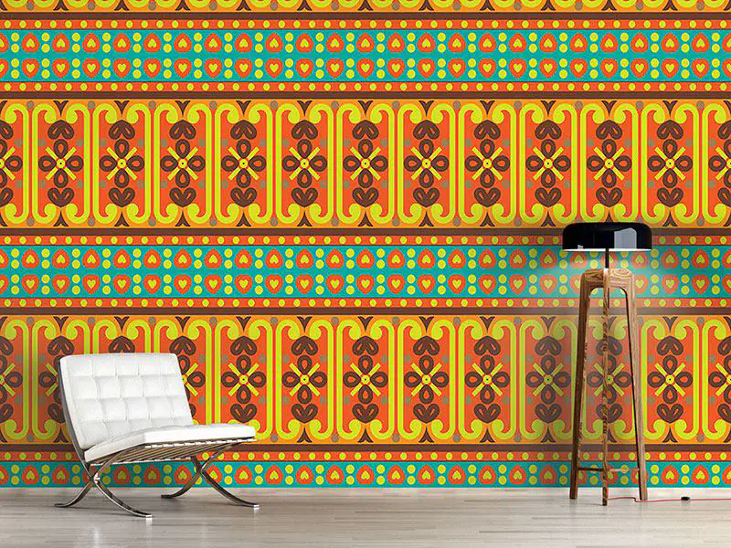Wall Mural Pattern Wallpaper Oriental Ethno Bordure