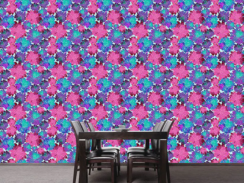 Wall Mural Pattern Wallpaper Sea Of Flowers