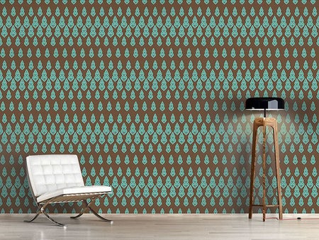 Wall Mural Pattern Wallpaper Delilahs Night Turquoise