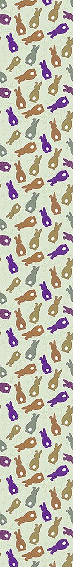 Papier peint design Bouncing Bunnies Purple