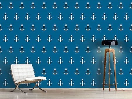 Wall Mural Pattern Wallpaper Anchor Ahoy