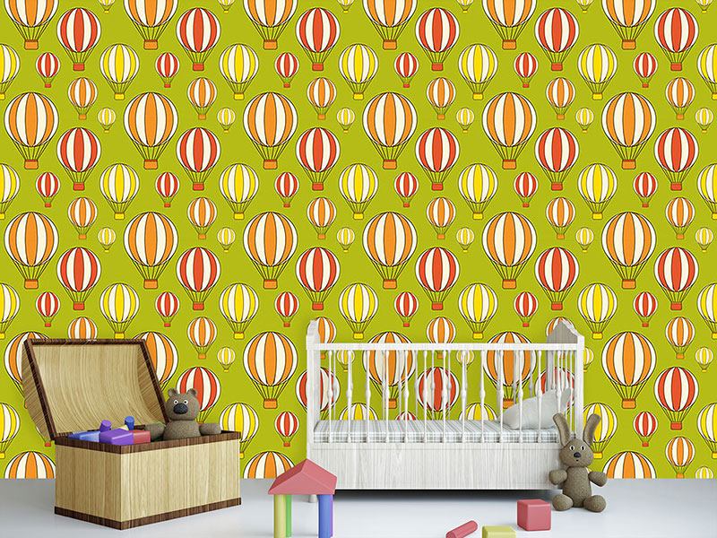 Wall Mural Pattern Wallpaper Ballooning in the Green
