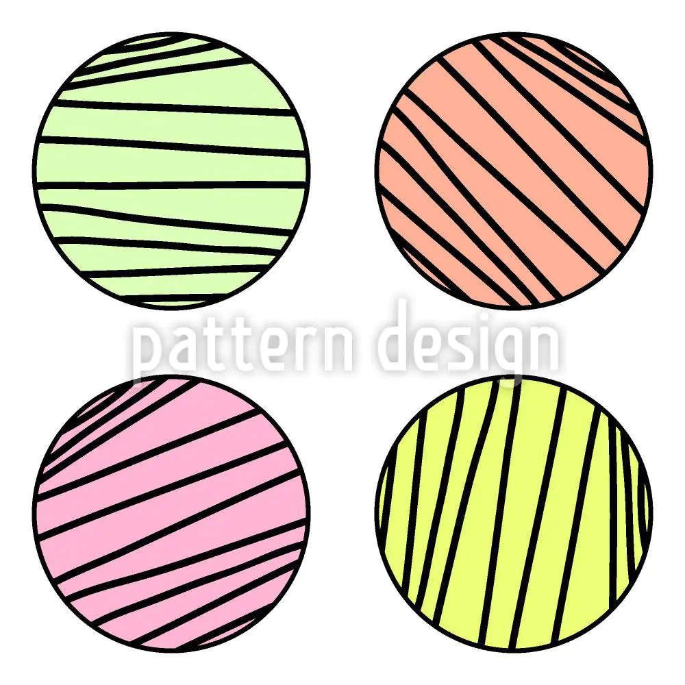 Papier peint design Striped Circles