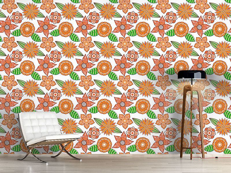 Wall Mural Pattern Wallpaper Summer Bloom