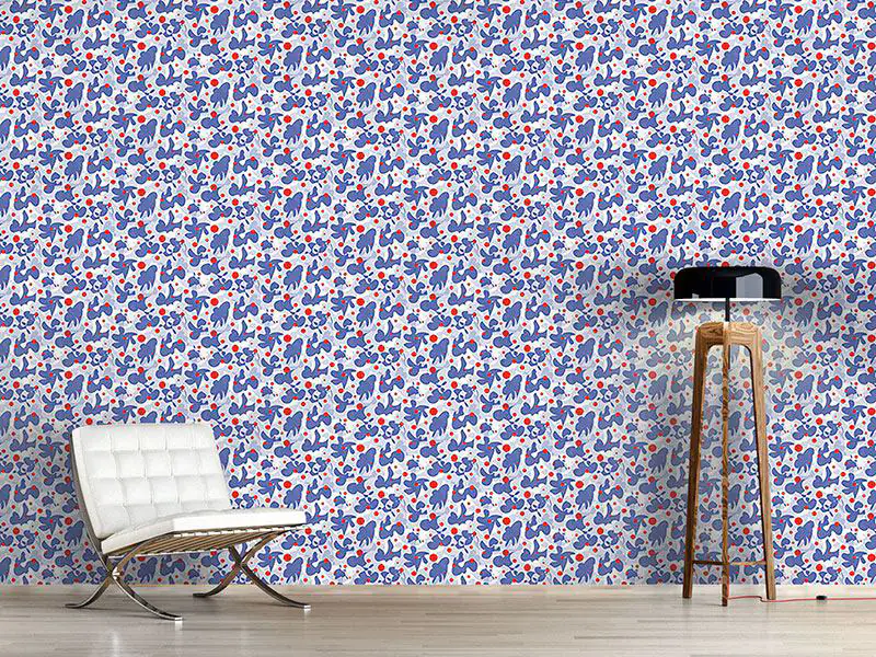Wall Mural Pattern Wallpaper Scribble And Dots