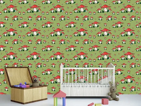 Wall Mural Pattern Wallpaper Fly Agaric