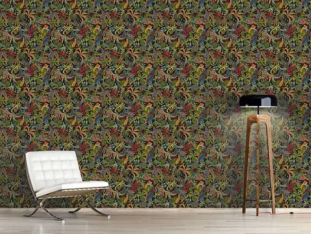 Wall Mural Pattern Wallpaper Leaves In The Forest