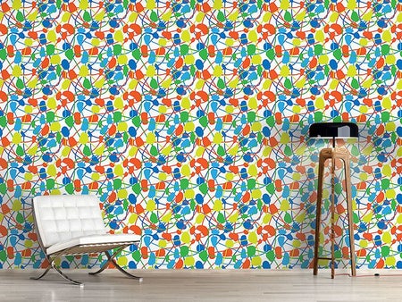 Wall Mural Pattern Wallpaper Mesh Connection